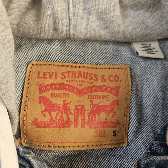 Levi's Mens Hybrid Hooded Trucker Jacket - Small - Picture 5 of 9